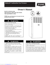 Bryant A02182 Owner's Manual