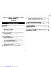 Oregon Scientific BPW221 User Manual