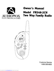 Audiovox FR548-2CH Owner's Manual