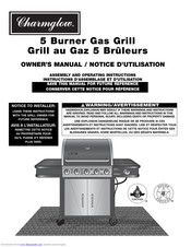 Charmglow 5 Burner Gas Grill Owner's Manual