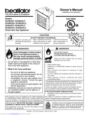 Heatilator Gas Fireplace IDV4833IH Owner's Manual