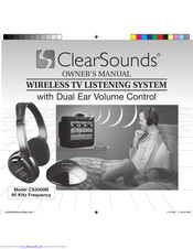 ClearSounds CS2000M Owner's Manual