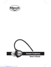Klipsch Custom 1 Premium Owner's Manual