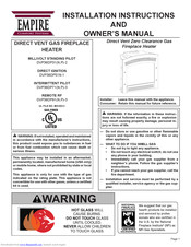 Empire Comfort Systems DVP36DP31N-2 Installation Instructions And Owner's Manual