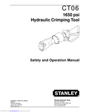 Stanley CT06 Safety And Operation Manual