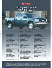 GMC Sierra 2008 Getting To Know Manual