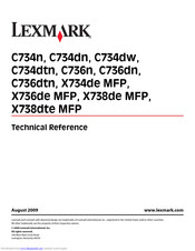 Lexmark X734de MFP Technical Reference