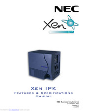 NEC XEN IPK DIGITAL TELEPHONE Features & Specifications  Manual