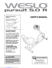 Weslo Pursuit 5.0r Bike User Manual