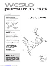 Weslo Pursuit G 3.8 Bike Manual