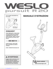 Weslo Pursuit R 20 Bike Manuale D'istruzioni