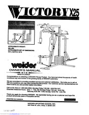Weider VX25 Manual