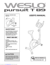 Weslo Pursuit T 89 Bike User Manual