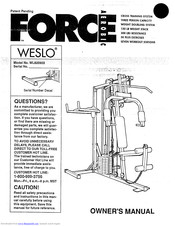 Weslo FORCE AEROBIC Manual