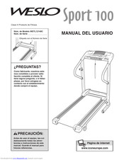 Weslo Sport 100 Treadmill Manual Del Usuario