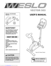 Weslo Vector 503 User Manual