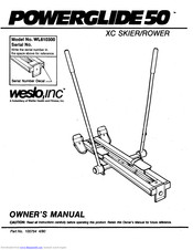 Weslo Wl61030powerglide 50 Owner's Manual