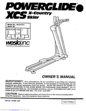 Weslo WL610701 Manual