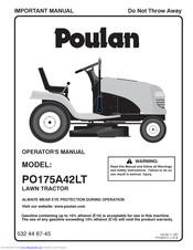 Poulan Pro PO175A42LT User Manual