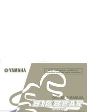 Yamaha Big Bear 250 Owner's Manual
