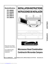 Kenmore 721.80002 Installation Instructions Manual