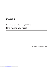 Kawai Concert Performer CP185 Owner's Manual