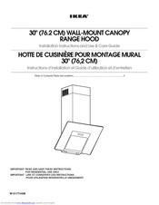 Ikea IHW8303WS0 Installation Instructions And Use & Care Manual