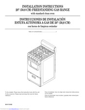 Amana TGG222VDB0 Installation Instructions Manual