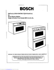 Bosch HBN 666A UC Installation Instructions Manual