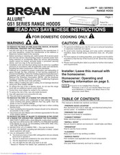 Broan QS136SS Instructions Manual