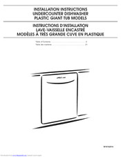 Crosley CUD6710XB0 Installation Instructions Manual
