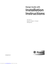 GE ZIK30GNZBII Installation Instructions Manual