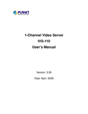 Planet IVS-110 User Manual