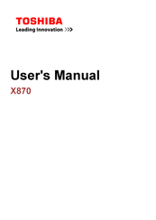 Toshiba Qosmio X870 Series User Manual