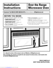 GE JVM1660CB002 Installation Instructions Manual