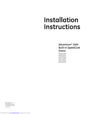 GE Monogram ZSC2200NWW Installation Instructions Manual