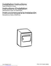 Frigidaire GLGQ2152ES3 Installation Instructions Manual
