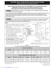 Frigidaire FFET2725LSA Installation Instructions Manual