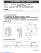 Frigidaire FGB24S5ABC Installation Instructions Manual