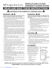 Frigidaire PL36DD Installation Instructions Manual