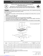 Frigidaire FGC36S5ABC Installation Instructions Manual