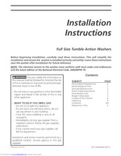 Frigidaire LTF2140ES0 Installation Instructions Manual
