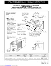 Frigidaire FES300ASC Installation Instructions Manual