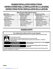 Crosley 1CLSR7300PQ1 Installation Instructions Manual