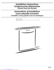 Estate TUD8750SD1 Installation Instructions Manual