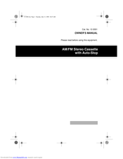 Optimus AM/FM Stereo Cassette Owner's Manual