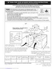 Electrolux EI30DS55JS1 Installation Instructions Manual