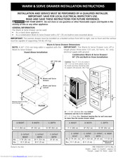 Electrolux E30WD75GSS2 Installation Instructions Manual