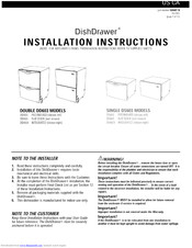 Fisher & Paykel DishDrawer DD6031 Installation Instructions Manual