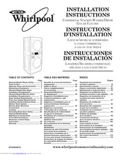 Whirlpool CGT8000XQ0 Installation Instructions Manual